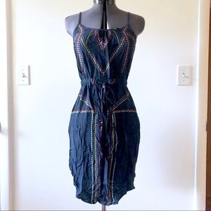 Navy Boho Stripe Sundress